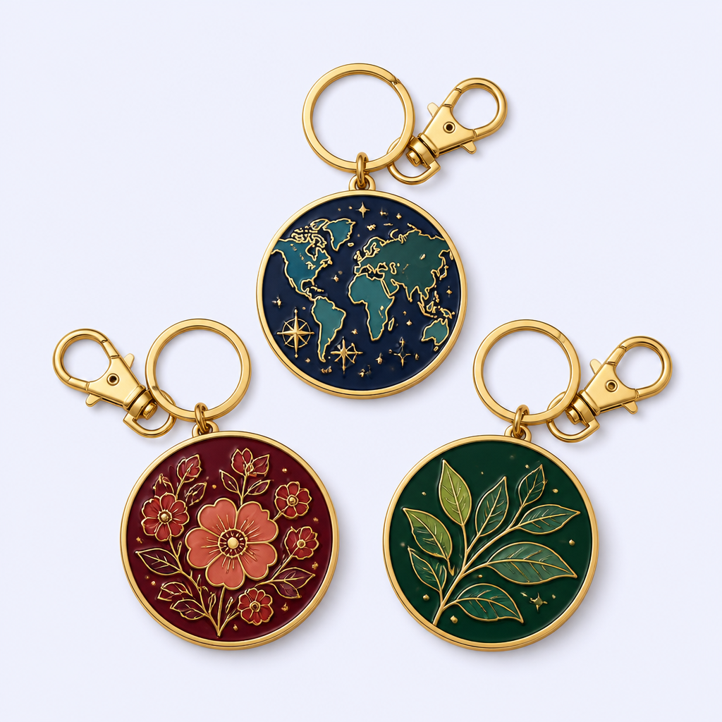 Custom Baked Paint Metal Keychain - Personalized Logo Design for Corporate Gifts, Events and Brand Merch
