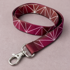 Custom Printed Polyester Lanyard with Metal Lobster Claw Clip, No MOQ Custom Logo Lanyards for Events, Trade Shows & Corporate ID Badges