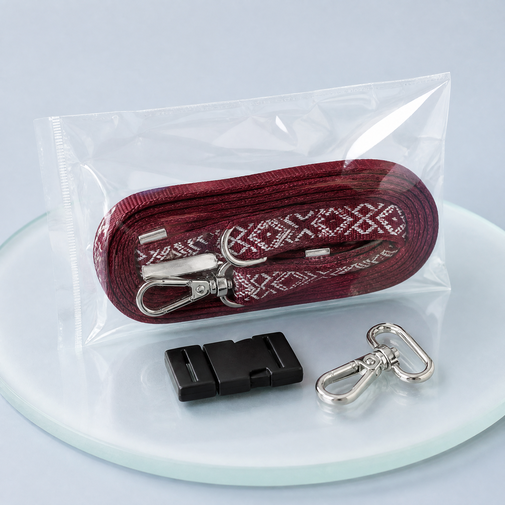 Custom Woven Dobby Lanyard with Metal Swivel Clip, Woven Logo Lanyards No MOQ for Corporate & Events
