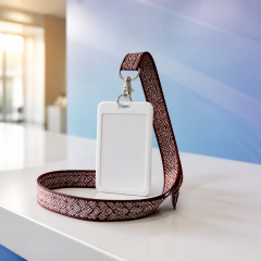 Custom Woven Dobby Lanyard with Metal Swivel Clip, Woven Logo Lanyards No MOQ for Corporate & Events