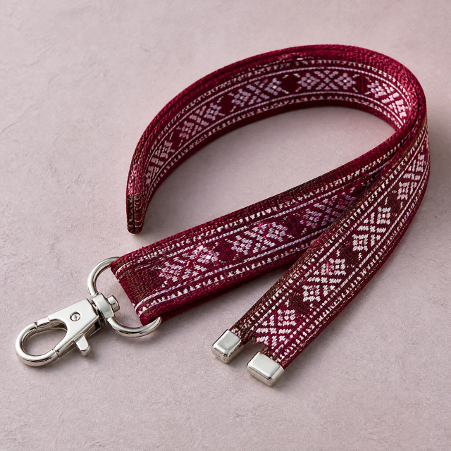 Custom Woven Dobby Lanyard with Metal Swivel Clip, Woven Logo Lanyards No MOQ for Corporate & Events