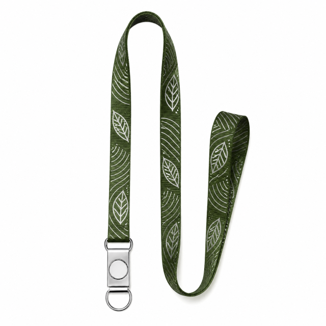 Eco-Friendly Recycled PET Lanyard with Magnetic Badge Clip, Sustainable Custom Lanyards No MOQ