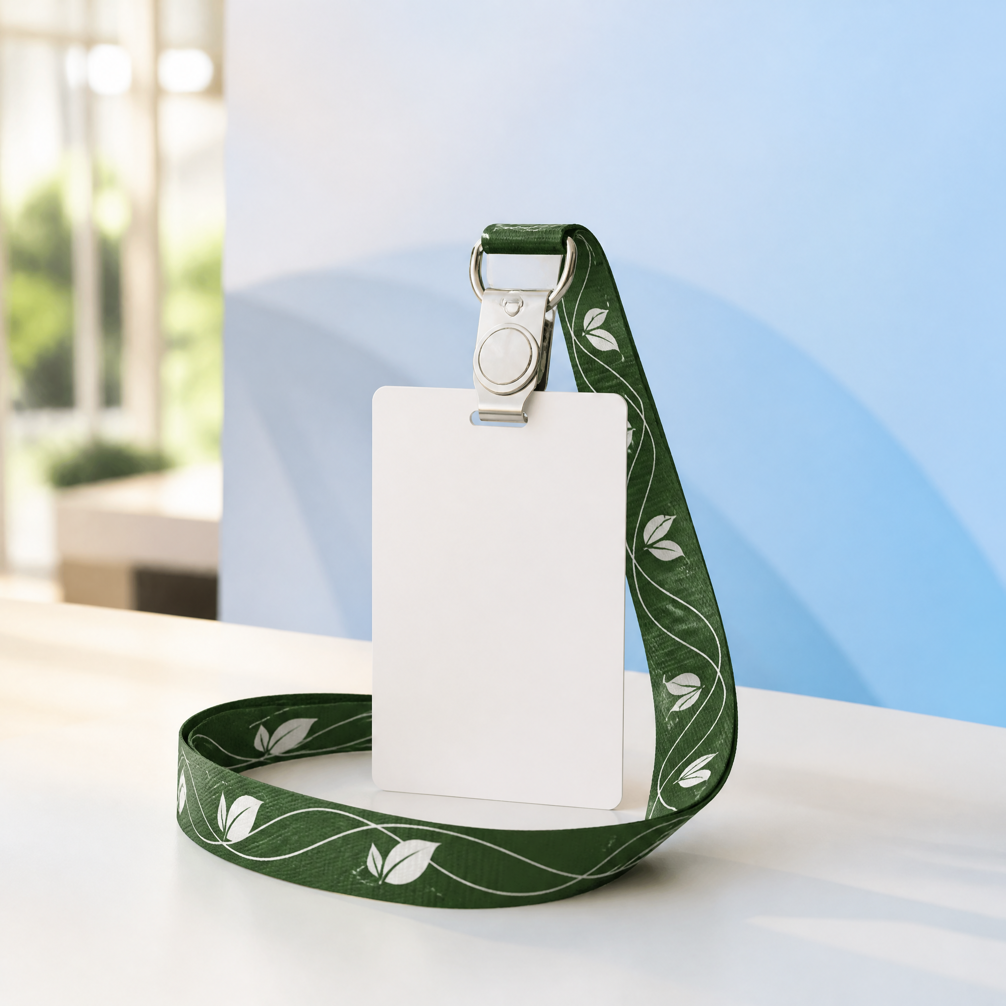 Eco-Friendly Recycled PET Lanyard with Magnetic Badge Clip, Sustainable Custom Lanyards No MOQ