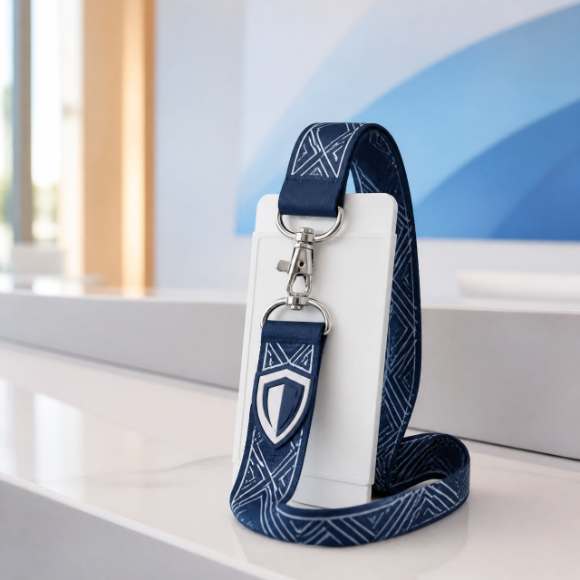Custom 3D Rubber Logo Lanyard with Metal Lobster Claw Clip, Raised PVC Logo Lanyards No MOQ