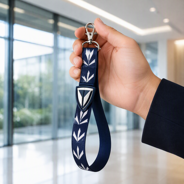 Custom 3D Rubber Logo Lanyard with Metal Lobster Claw Clip, Raised PVC Logo Lanyards No MOQ
