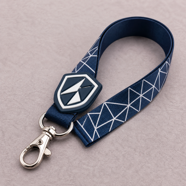 Custom 3D Rubber Logo Lanyard with Metal Lobster Claw Clip, Raised PVC Logo Lanyards No MOQ