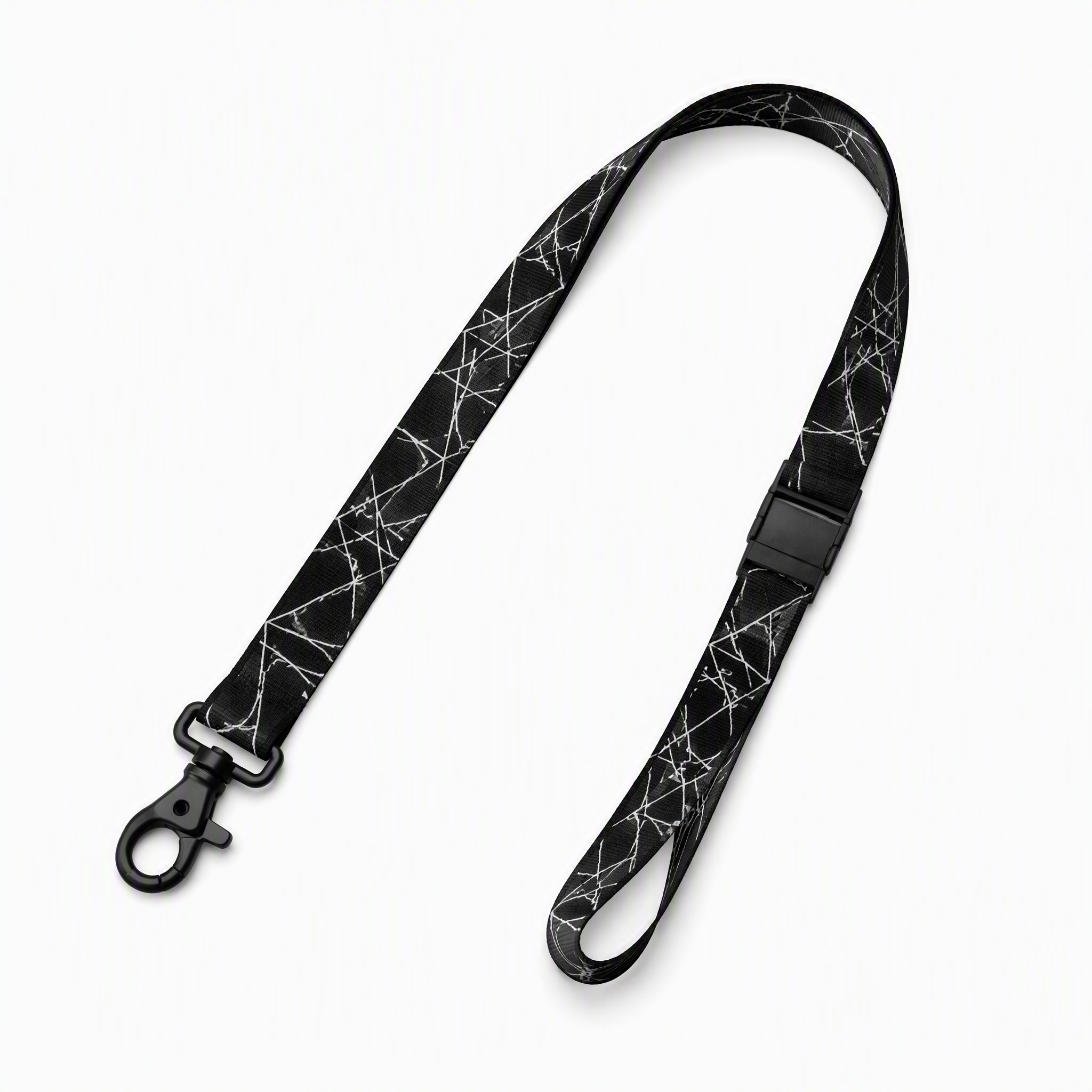 Custom Silk Screen Lanyard with Plastic Safety Clip, Budget Printed Lanyards No MOQ Bulk Wholesale