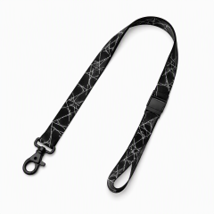 Custom Silk Screen Lanyard with Plastic Safety Clip, Budget Printed Lanyards No MOQ Bulk Wholesale