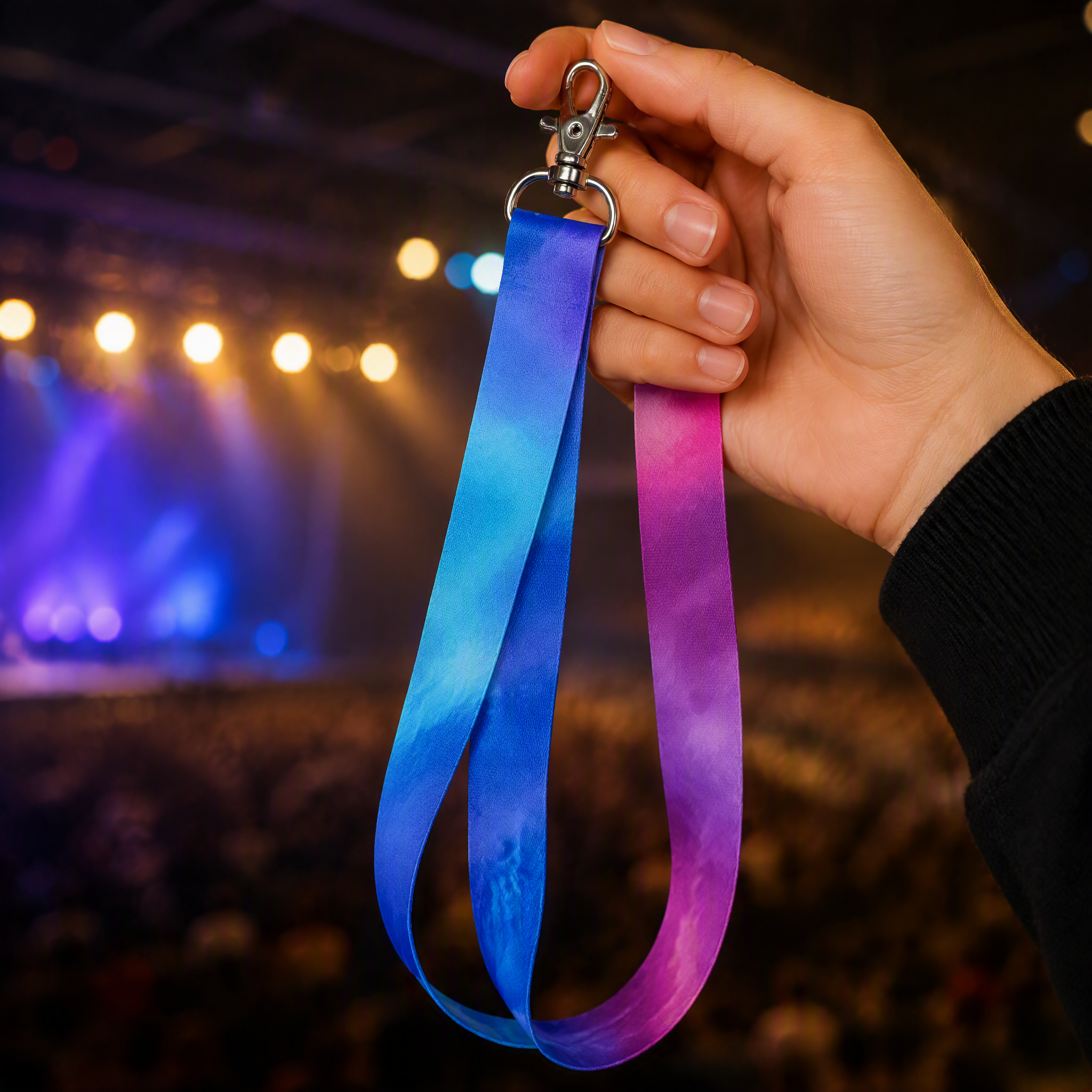 Custom Dye Sublimation Lanyard with Metal Lobster Claw Clip, Full-Color Gradient Lanyards No MOQ