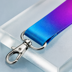 Custom Dye Sublimation Lanyard with Metal Lobster Claw Clip, Full-Color Gradient Lanyards No MOQ