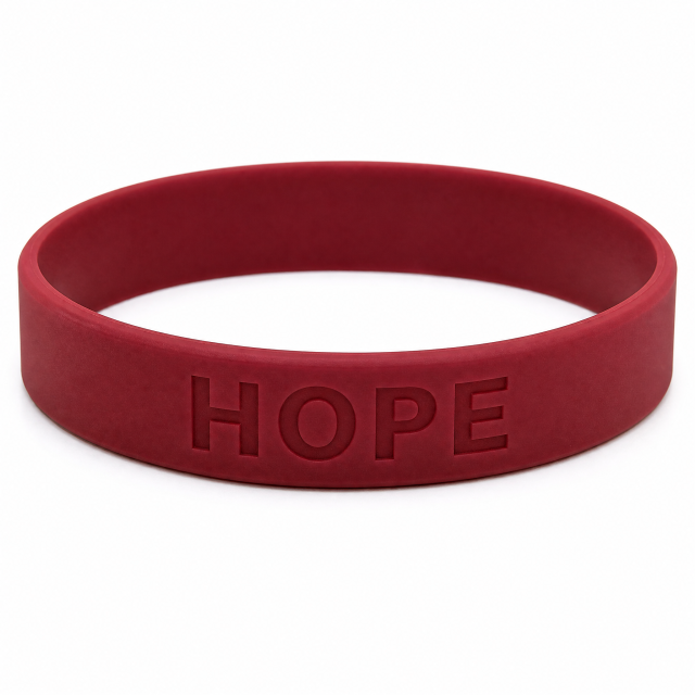 Custom Debossed Silicone Bracelet - Personalized Logo Rubber Wristband No MOQ