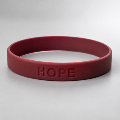 Custom Debossed Silicone Bracelet - Personalized Logo Rubber Wristband No MOQ