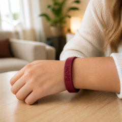 Custom Debossed Silicone Bracelet - Personalized Logo Rubber Wristband No MOQ
