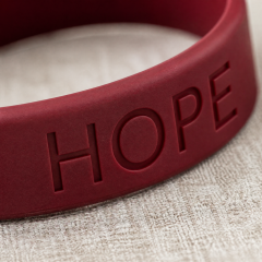 Custom Debossed Silicone Bracelet - Personalized Logo Rubber Wristband No MOQ