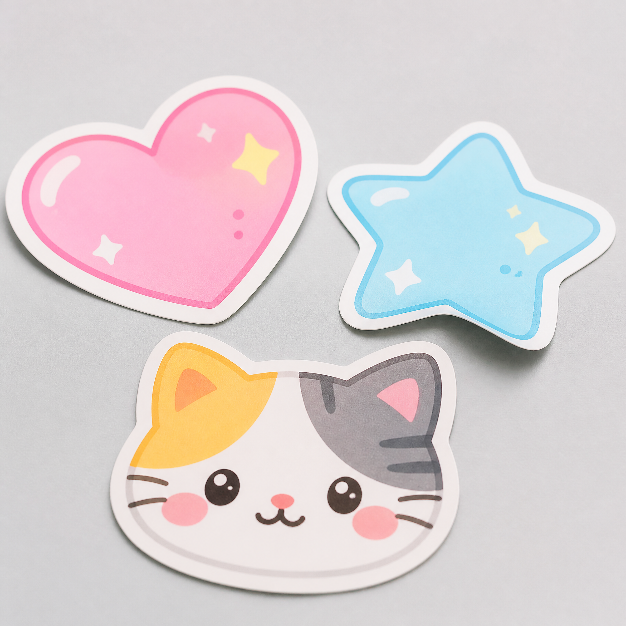 Custom Die-Cut PVC Sticker Set Waterproof Vinyl Stickers No MOQ Custom Shape Sticker Printing