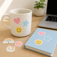 Custom Die-Cut PVC Sticker Set Waterproof Vinyl Stickers No MOQ Custom Shape Sticker Printing