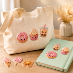 Custom 3D Epoxy Domed Stickers Cute Dessert Stickers No MOQ Waterproof Die Cut Sticker Printing