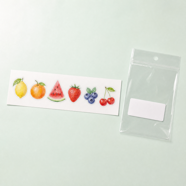 Custom Clear Stickers Watercolor Fruit Stickers No MOQ Transparent Die Cut Sticker Printing