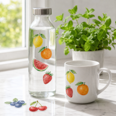 Custom Clear Stickers Watercolor Fruit Stickers No MOQ Transparent Die Cut Sticker Printing