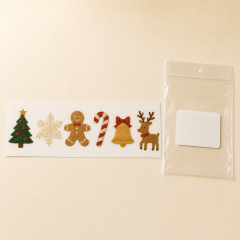 Custom Flocking Stickers Velvet Christmas Stickers No MOQ Die Cut Sticker Printing