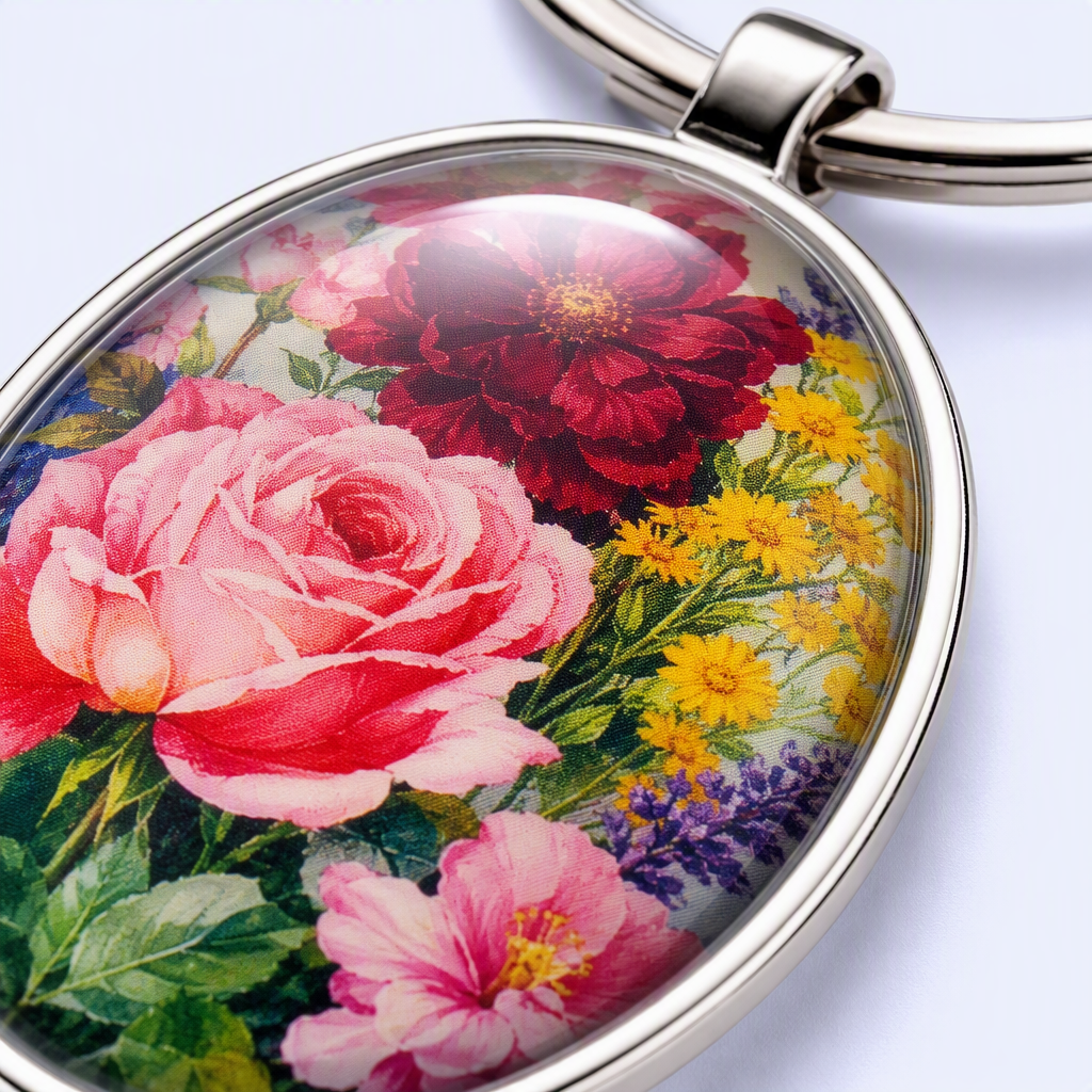 Printed Epoxy Metal Keychain Custom Logo - Full-Color Keychains Wholesale - STANDARD GIFTS