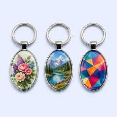 Printed Epoxy Metal Keychain Custom Logo - Full-Color Keychains Wholesale - STANDARD GIFTS
