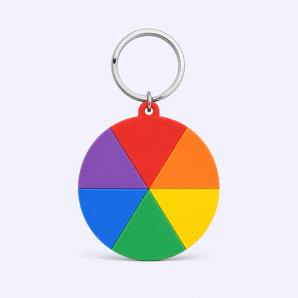Custom 2D Flat Soft PVC Keychain - Any Shape - Full Color - Bulk Orders