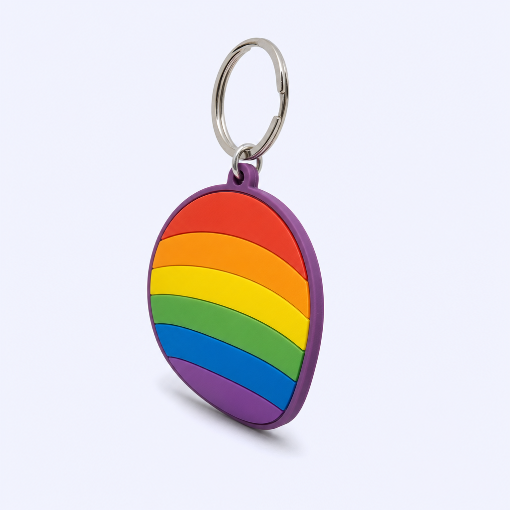Custom 2D Flat Soft PVC Keychain - Any Shape - Full Color - Bulk Orders