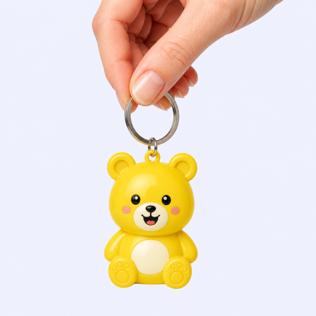 Cute Cartoon ABS Keychain - Kawaii Charm