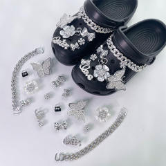 Luxury Crystal Shoe Charms for Clogs — Custom Words, Low MOQ Wholesale