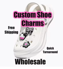 Custom PVC Shoe Charms Wholesale – Personalized Clog Decorations, Bulk Event Party Charms, Low MOQ OEM