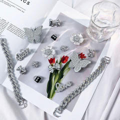Luxury Crystal Shoe Charms for Clogs — Custom Words, Low MOQ Wholesale