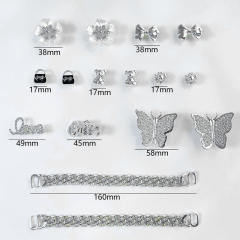 Luxury Crystal Shoe Charms for Clogs — Custom Words, Low MOQ Wholesale