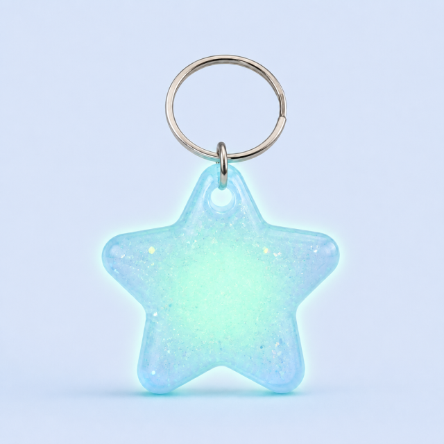STANDARD GIFTS Glow in the Dark PVC Keychain - Scented Star Key Ring