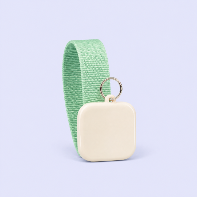 Soft PVC Wrist Keychain - Custom Woven Strap Keyring - STANDARD GIFTS