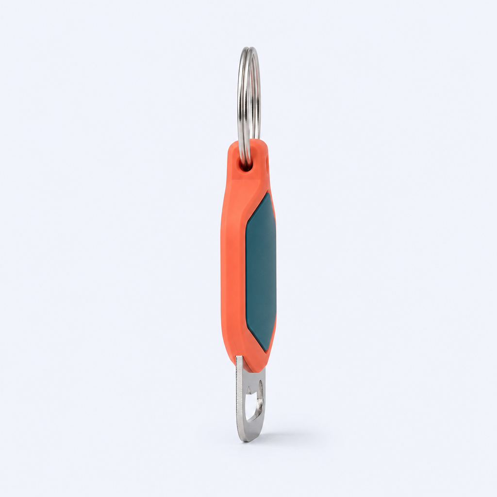 PVC Tool Keychain with Bottle Opener - Soft Touch EDC Key Ring, STANDARD GIFTS