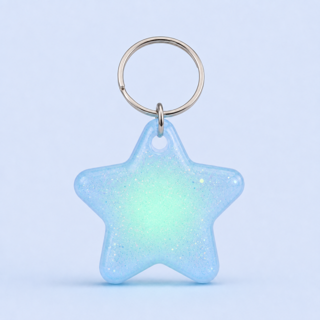 STANDARD GIFTS Glow in the Dark PVC Keychain - Scented Star Key Ring