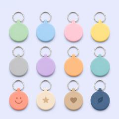 STANDARD GIFTS Silicone Keychain - Cute Aesthetic Key Chain, Soft Touch Key Tag