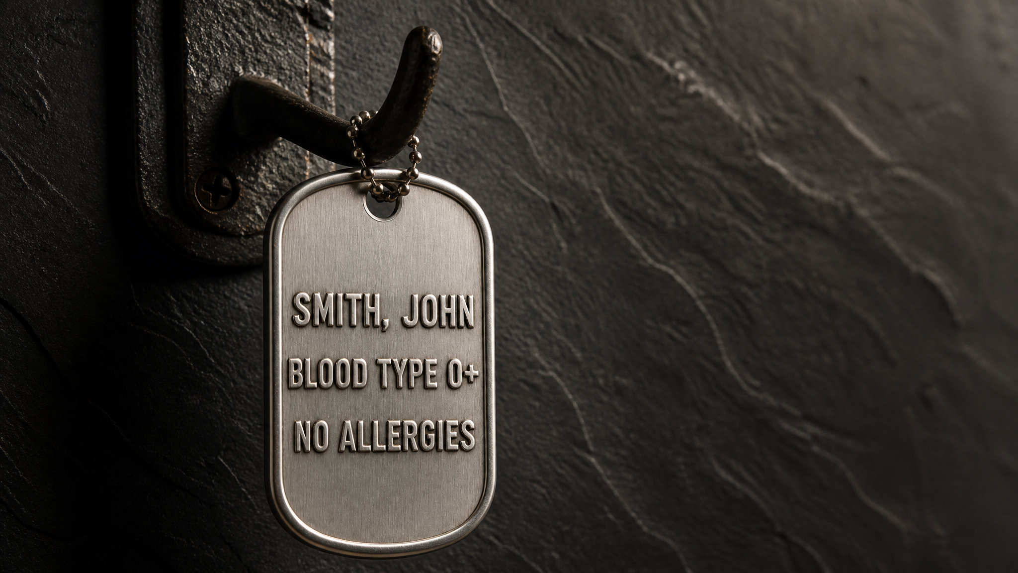 Embossed lettering detail