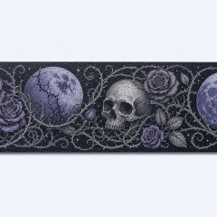 Dark Gothic Skull Washi Tape - Thorned Vine and Crescent Moon Series