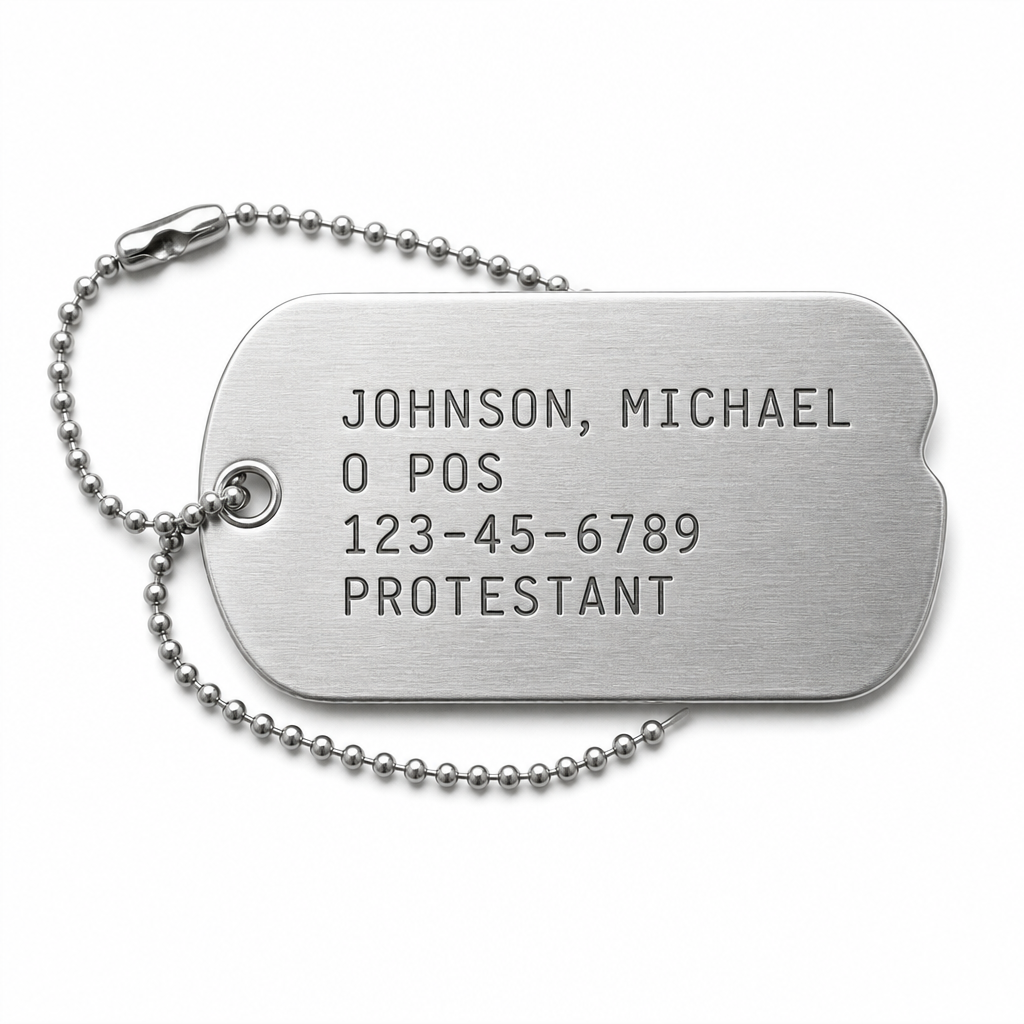 Custom Military& Veteran Dog Tags