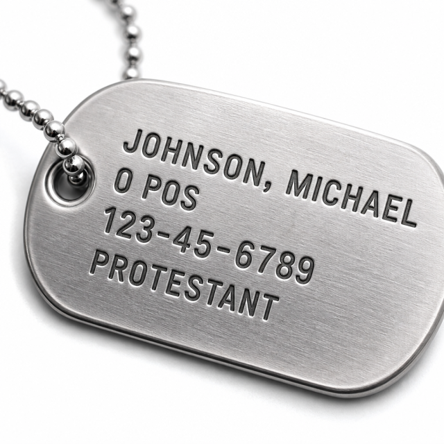 Custom Military& Veteran Dog Tags