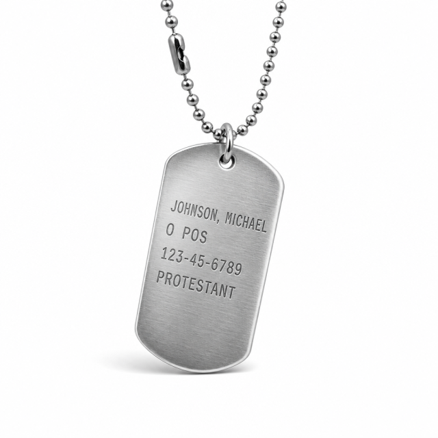 Custom Military& Veteran Dog Tags