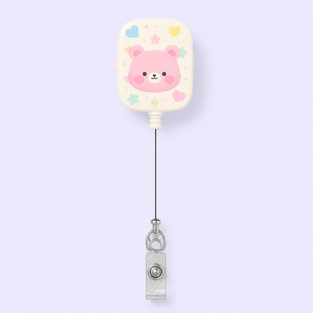 Custom Kawaii Cartoon Badge Reel - Cute Retractable ID Badge Holder