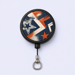 Custom Retractable Badge Reel - Trendy Graphic Keychain by Standard Gifts