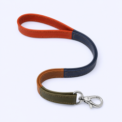 Custom Multicolor Patchwork Leather Wristlet Keychain - Personalized Bulk Gift