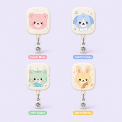 Custom Kawaii Cartoon Badge Reel - Cute Retractable ID Badge Holder