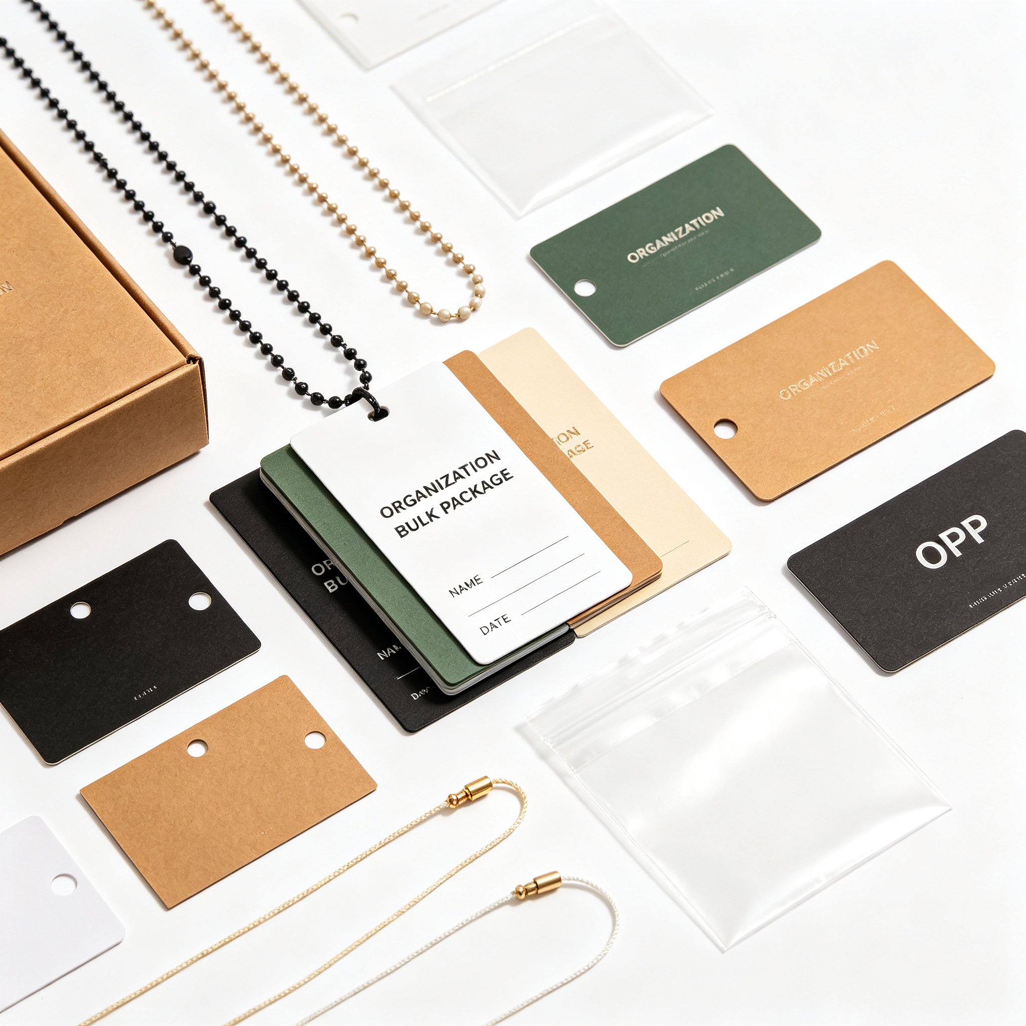 Retail hang tag cardstock pack ORGANIZATION BULK PACKAGE