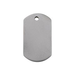 Custom Metal Pet ID Tag Rectangle - Engraved Name & QR Dog Tag