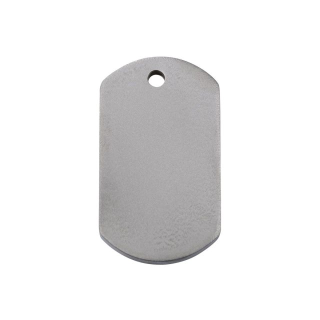 Custom Metal Pet ID Tag Rectangle - Engraved Name & QR Dog Tag